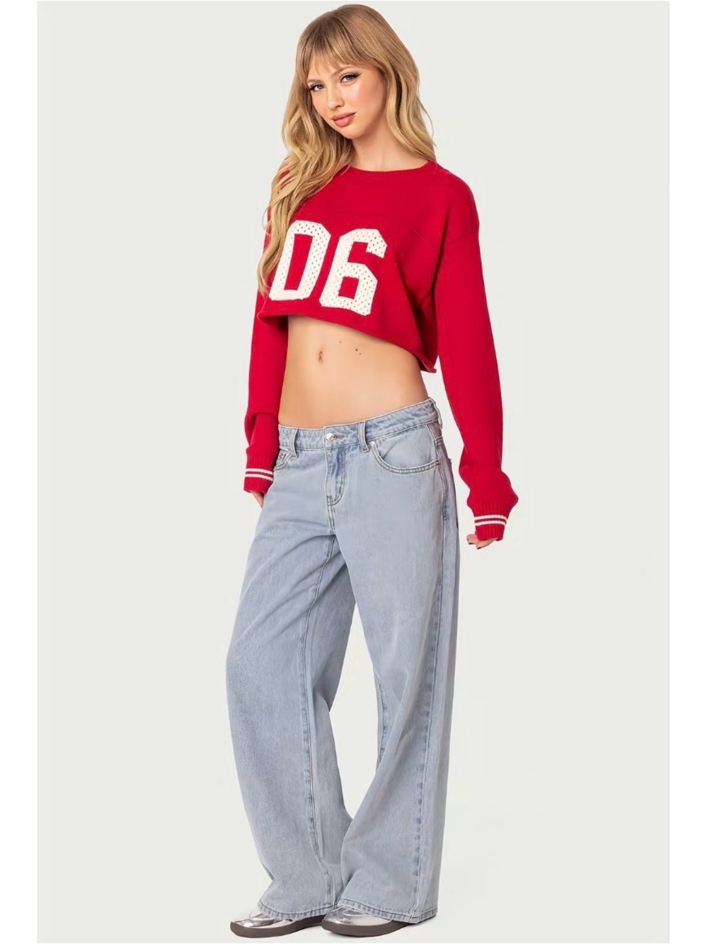 Edikted Petite Raelynn Washed Low Rise Baggy Jeans XS - Picture 2 of 6